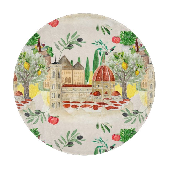 Tuscan,Tuscany,Italy,olives,lemons,tomatoes    Cutting Board (Front)