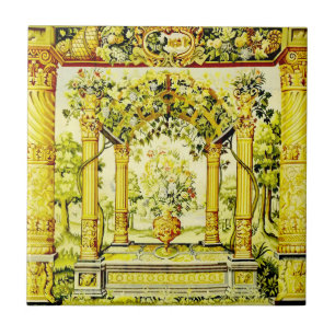 Tuscan View Grape and Vines Ceramic Tile