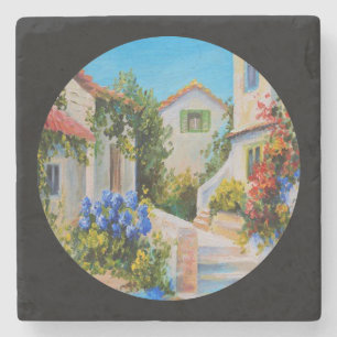 Tuscan Villa Fine Art Stone Coaster