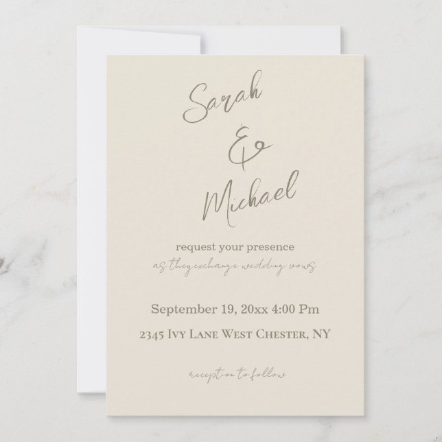 Tuscan Villa Wedding Invitation (Front)