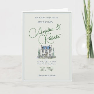 Tuscan Villa Wedding Invitation