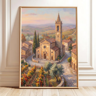 Tuscan Village Dusk Canvas Print