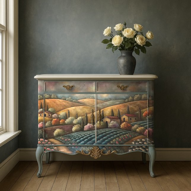 Tuscan Vineyard Hills Decoupage Tissue Paper (Tuscan Vineyard Hills Decoupage Tissue Paper)