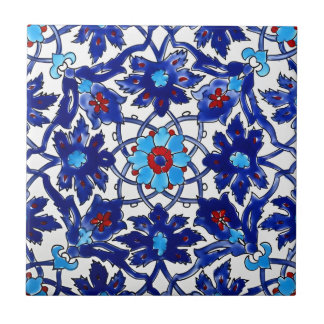 tuscan vintage red blue flower pattern tiles
