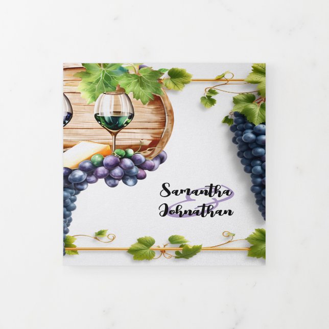 Tuscan Winery All-in-One Wedding Invitation Photo  (Cover)
