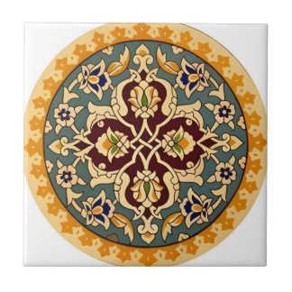 tuscan yellow green flower pattern tiles