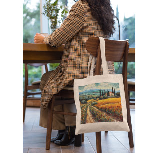 Tuscany countryside Italy van Gogh style Tote Bag