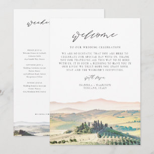 TUSCANY Destination Welcome Letter Timeline Invitation