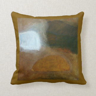 Tuscany Earth Tones Abstract Landscape Painting Cushion