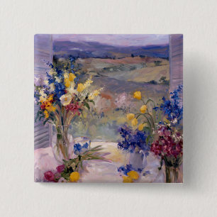 Tuscany Floral 15 Cm Square Badge