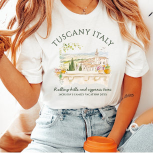 Tuscany Florence Italy custom Cypress Trees T-Shirt