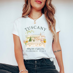 Tuscany Florence Italy - Cypress Trees T-Shirt