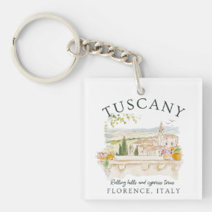 Tuscany Florence Travel – Rolling Hills & Trees Key Ring