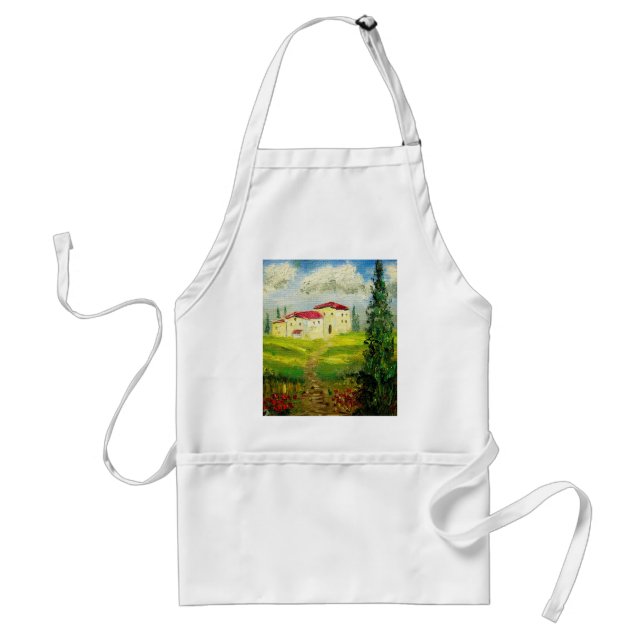 Tuscany Hillside Painting Standard Apron (Front)