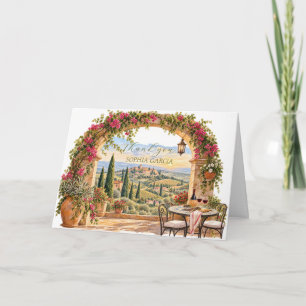 Tuscany Italy Citrus Bridal Shower Thank you Card