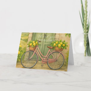 Tuscany Italy Citrus Bridal Shower Thank you Card