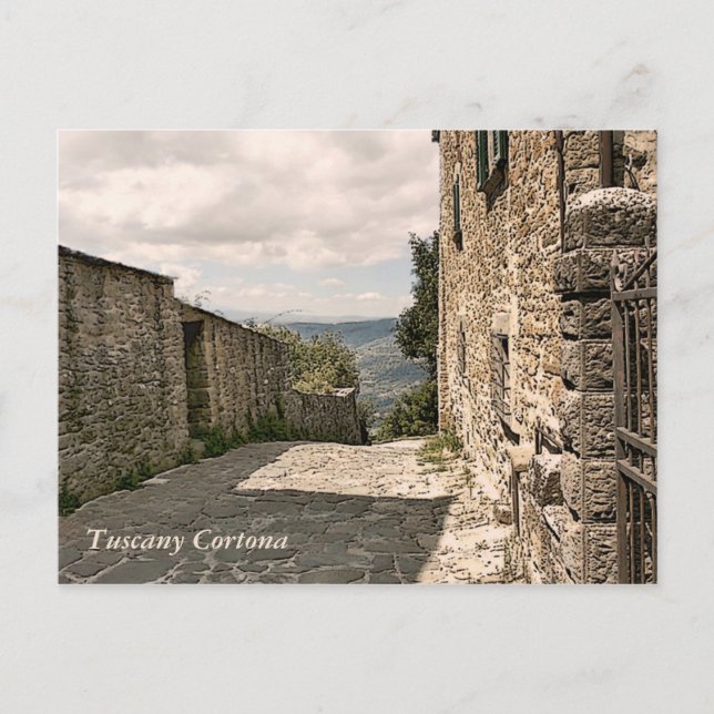 Tuscany. Italy. Cortona Postcard (Front)