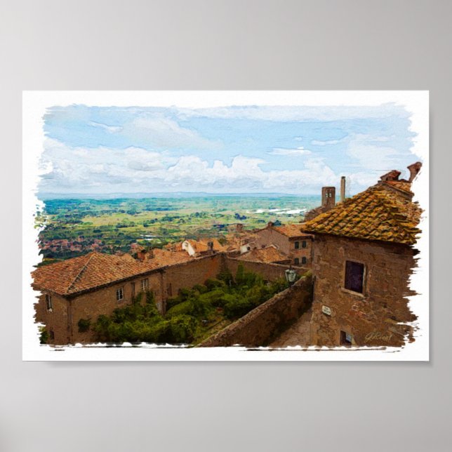 Tuscany. Italy. Cortona Poster (Front)
