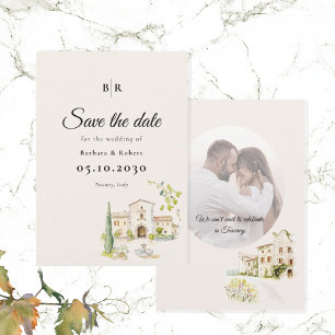Tuscany Italy Destination Wedding Save The Date