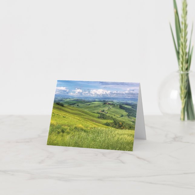 Tuscany, Italy, hills Thank You Card (Front)