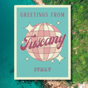 Tuscany Italy holiday Retro Vintage Postcard
