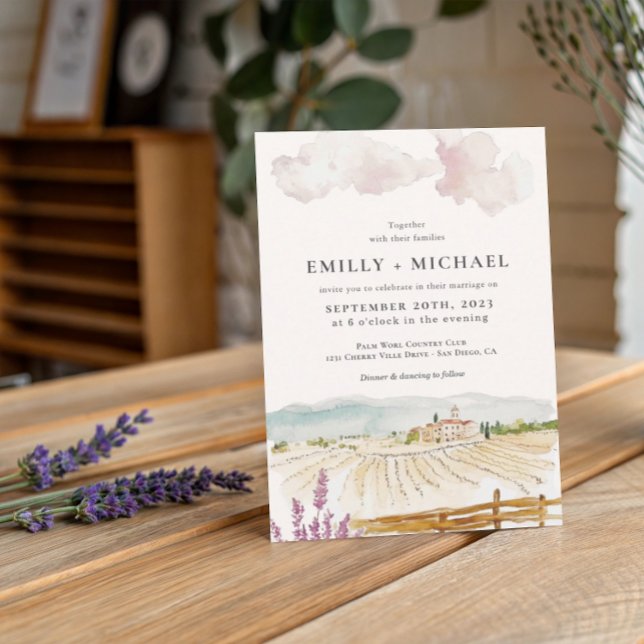 Tuscany Italy | Illustrated Wedding Invitation (Creator Uploaded)