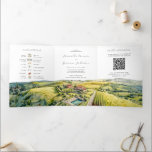 Tuscany Italy | Illustrated Wedding  Tri-Fold Invitation<br><div class="desc">Set the tone for an exciting wedding weekend with a custom itinerary invitation. This "roomy" invitation is a great way to give your guests additional information on the wedding. These cards can list the festivities surrounding your wedding weekend, such as welcome cocktails, after-parties, and morning after brunches. If you’re planning...</div>
