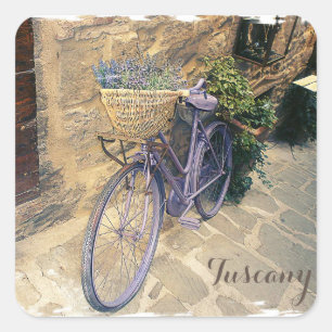 Tuscany, Italy. Illustration Square Sticker