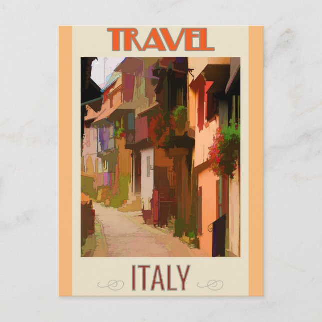 Tuscany Italy Italian Abstract Colourful Travel Postcard (Front)