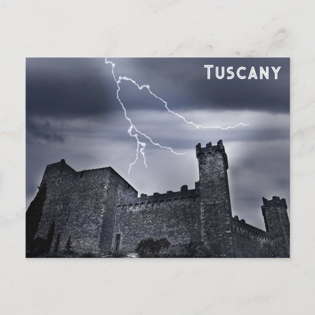 Tuscany Italy Italian Castle Travel Postcard (Front)