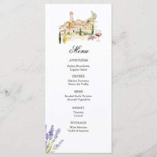 Tuscany Italy Italian Food Rehearsal Dinner Menu