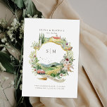 Tuscany Italy Monogram Wedding Crest<br><div class="desc">Design features an elegant watercolor Tuscan wedding crest, with charming illustrations, and crisp fonts. These designs can be personalised for your special occasion and would be perfect for your wedding, bridal shower, engagement party, birthday party and many more special occasions. Add your custom wording to this design by using the...</div>