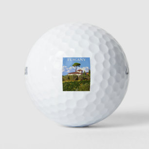 Tuscany Italy Poster Golf Balls