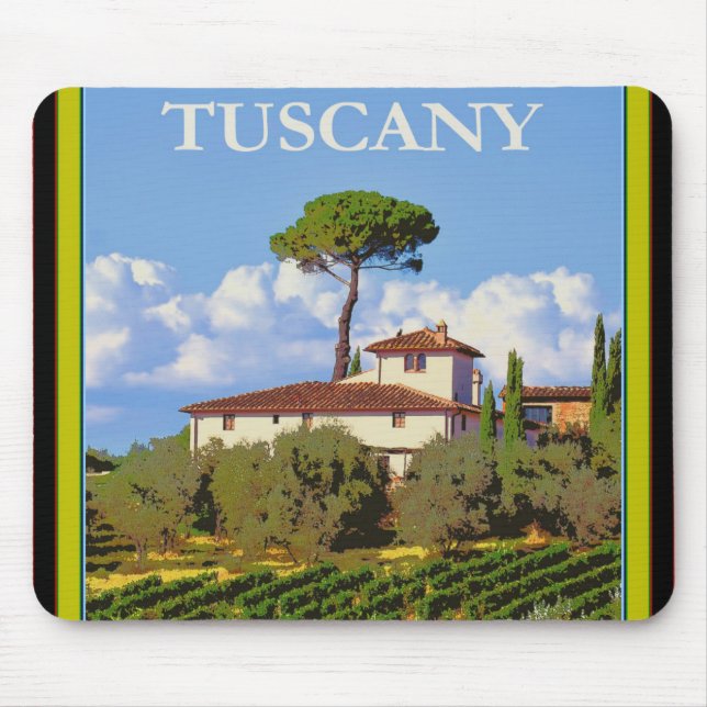 Tuscany Italy Poster Mouse Pad (Front)