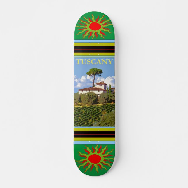 Tuscany Italy Poster Skateboard (Front)