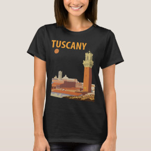 Tuscany Italy Tower Retro Travel T-Shirt