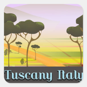 Tuscany Italy travel landscape. Square Sticker