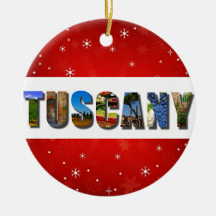 Tuscany Italy Travel Photos Ceramic Ornament