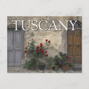 Tuscany, Italy   Tuscan Doorway   Happy Birthday Postcard