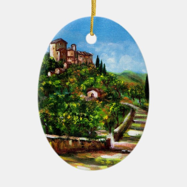 TUSCANY LANDSCAPE 3 CERAMIC ORNAMENT (Front)