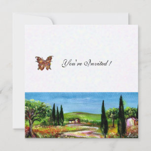 TUSCANY LANDSCAPE 5,yellow green white Invitation