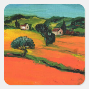 TUSCANY LANDSCAPE square Sticker