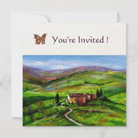 TUSCANY LANDSCAPE WITH GREEN HILLS Felt paper