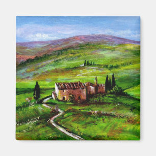 TUSCANY LANDSCAPE WITH GREEN HILLS MAGNET