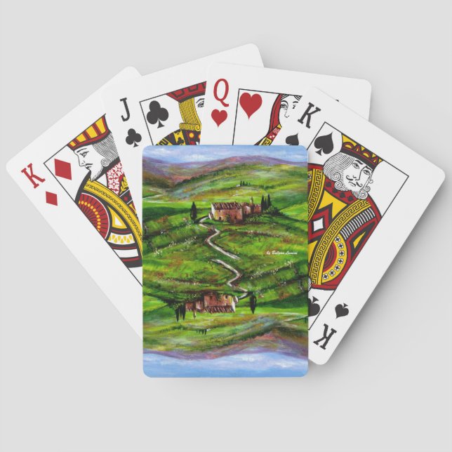 TUSCANY LANDSCAPE WITH GREEN HILLS  PLAYING CARDS (Back)