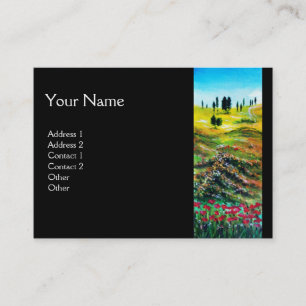 TUSCANY LANDSCAPE WITH POPPIES BUSINESS CARD
