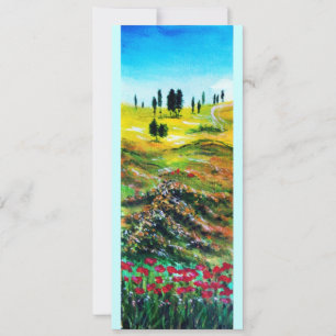 TUSCANY LANDSCAPE WITH POPPIES INVITATION