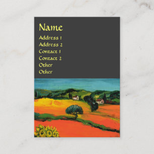 TUSCANY LANDSCAPE WITH SUNFLOWERS BUSINESS CARD