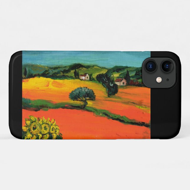 TUSCANY LANDSCAPE WITH SUNFLOWERS Case-Mate iPhone CASE (Back (Horizontal))