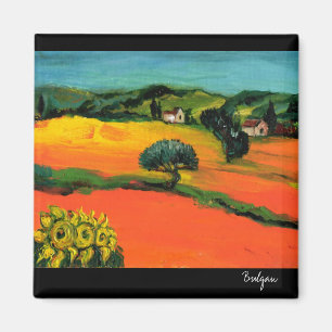 TUSCANY LANDSCAPE WITH SUNFLOWERS MAGNET
